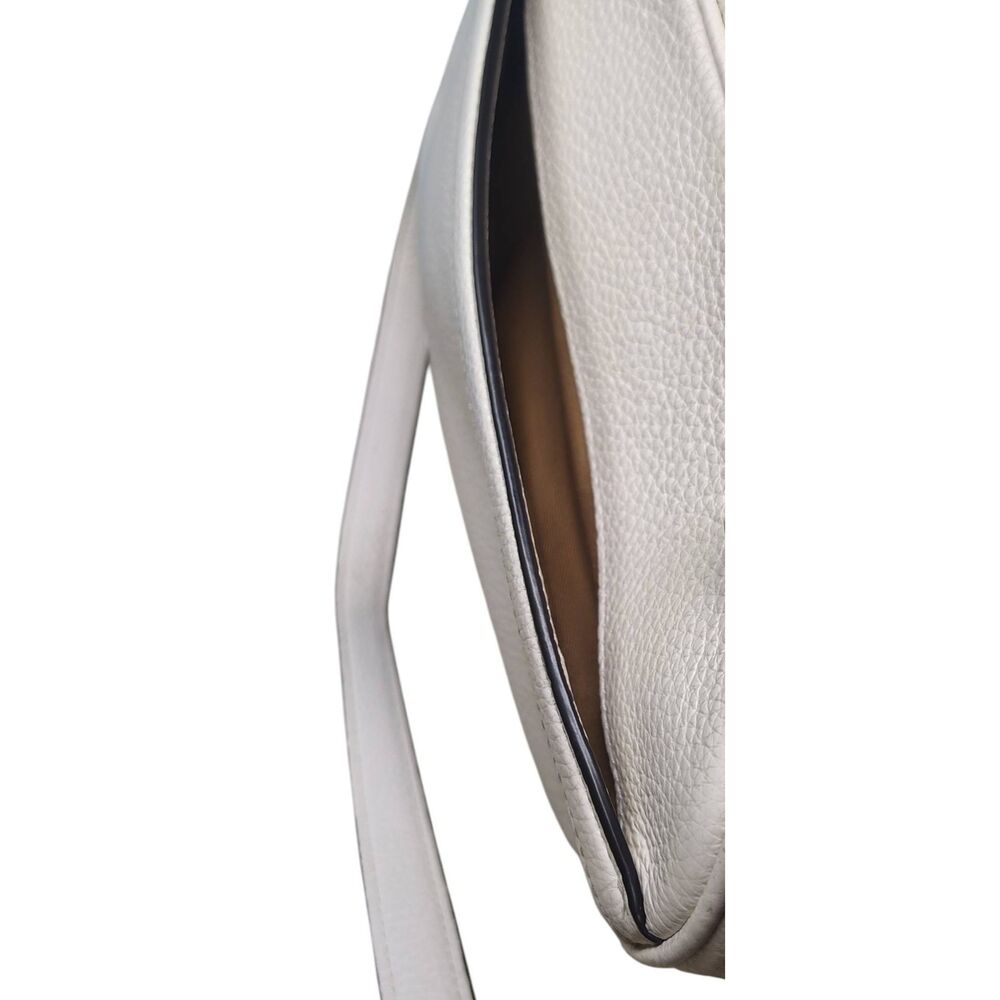 Coach Jess Crossbody Bag White Pebbled Leather F39856 Zip Top Classic - Picture 12 of 14